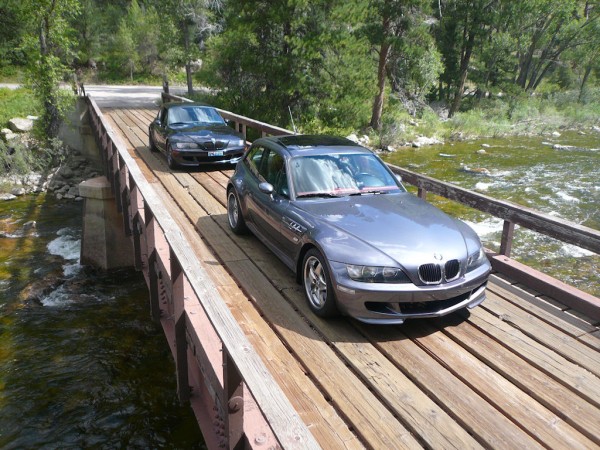 M Coupes on Poudre Canyon Bridge