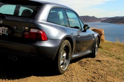 Steel Gray over Imola Red BMW M Coupe Horsetooth Reservoir