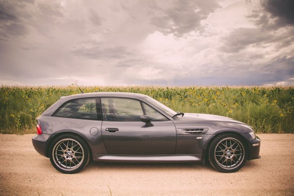 2002 BMW M Coupe Steel Gray over Imola Red with BBS RGRs