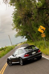 2002 BMW M Coupe Steel Gray over Imola Red with BBS RGRs