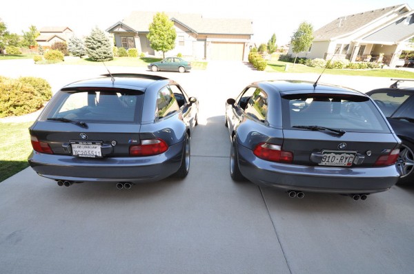 Steel Gray over Imola Red M Coupes Back