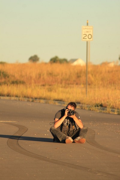 Our Photographer in a Fitting Position